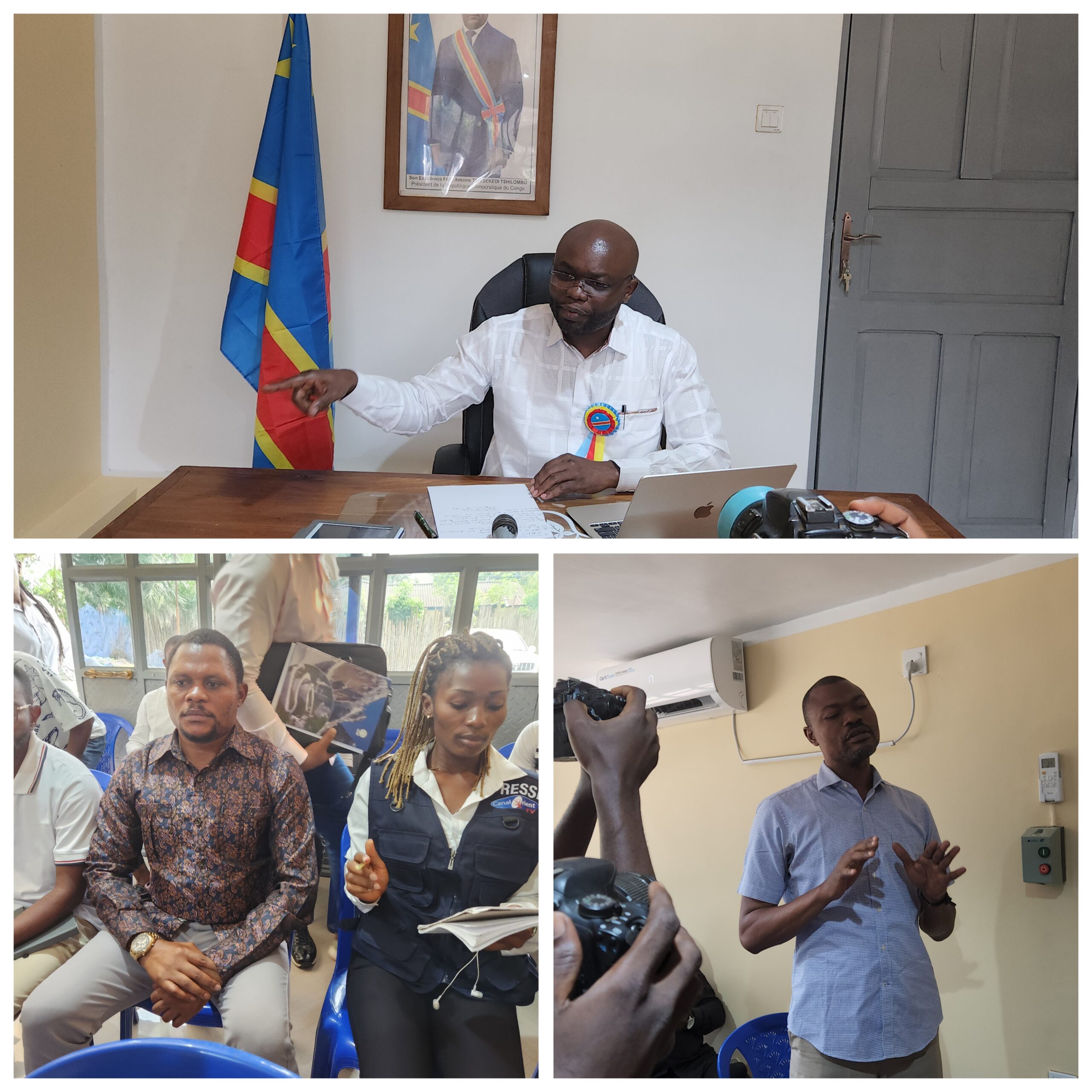 Kisangani/Appel à une mobilisation générale contre l’agression rwandaise par l’Hon. Patrick Matata devant la presse