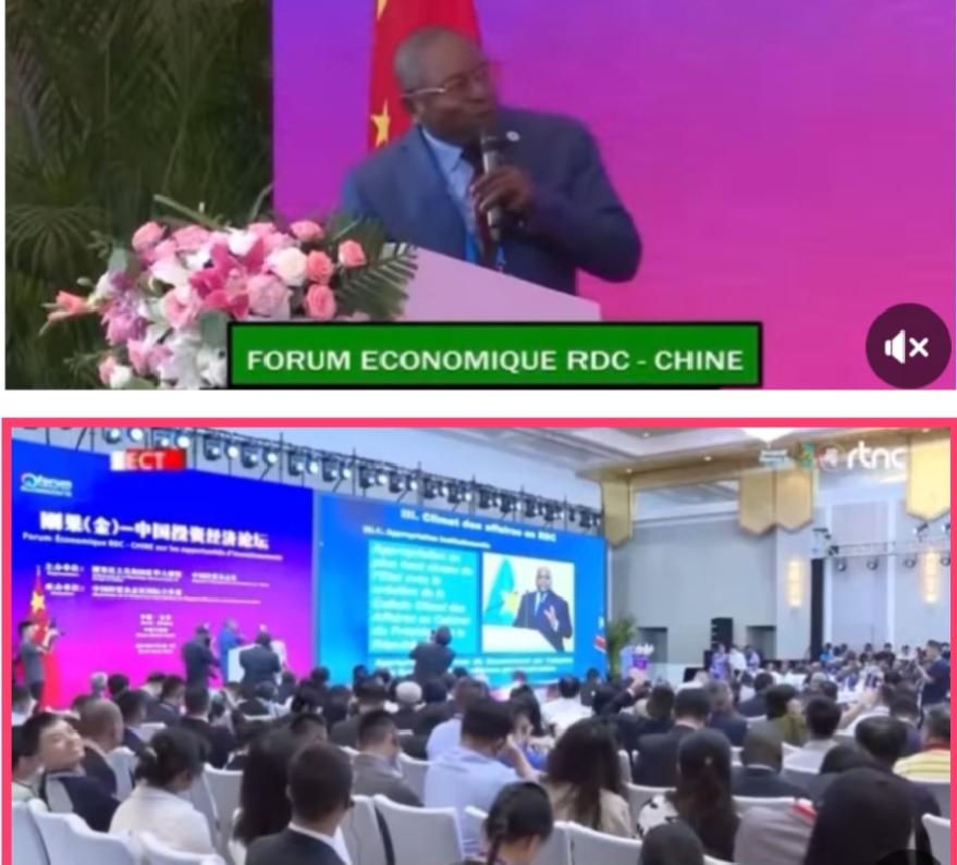 Forum Économique CHINE-RDC/Le DG ai de l’ANAPI le Prof.Bruno Tshibangu vante le bon climat des affaires que présente la RDC devant les investisseurs